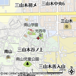 京都府京田辺市三山木谷垣内周辺の地図
