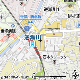 バラエティ１０１逆瀬川店周辺の地図