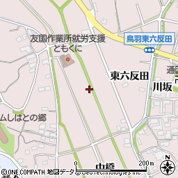 愛知県西尾市鳥羽町西六反田周辺の地図