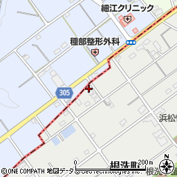 静岡県浜松市中央区根洗町499周辺の地図