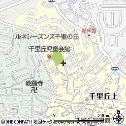 大阪府吹田市千里丘上28周辺の地図