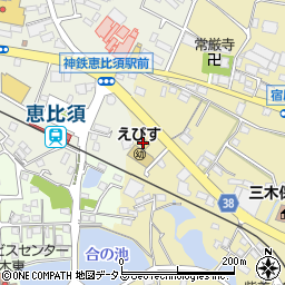 ローソン三木宿原店周辺の地図