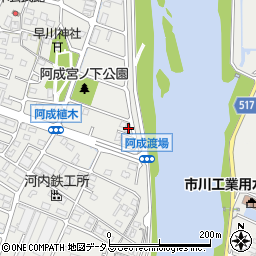 兵庫県姫路市飾磨区阿成渡場308周辺の地図
