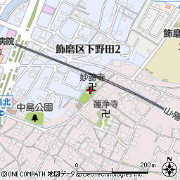 兵庫県姫路市飾磨区中島955周辺の地図