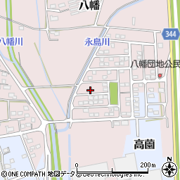 静岡県浜松市浜名区八幡465-42周辺の地図