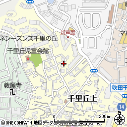 大阪府吹田市千里丘上31-21周辺の地図