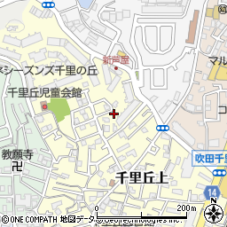 大阪府吹田市千里丘上31-22周辺の地図