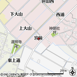愛知県西尾市一色町惣五郎宮前周辺の地図