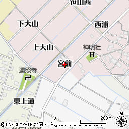 愛知県西尾市一色町惣五郎（宮前）周辺の地図