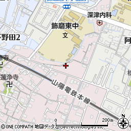 兵庫県姫路市飾磨区中島43-2周辺の地図