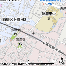 兵庫県姫路市飾磨区中島936-1周辺の地図