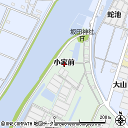 愛知県西尾市一色町坂田新田（小家前）周辺の地図