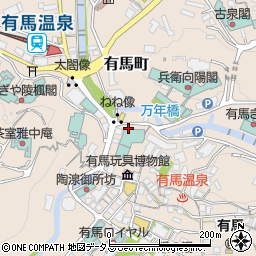 兵庫県神戸市北区有馬町1304周辺の地図