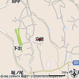 京都府相楽郡和束町白栖京徳周辺の地図