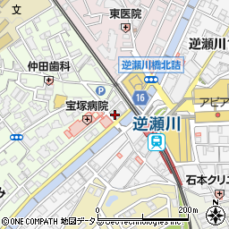 割烹 逆瀬川 川上周辺の地図