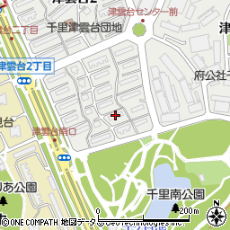 ＵＲ都市機構千里津雲台団地Ｃ－１３棟周辺の地図