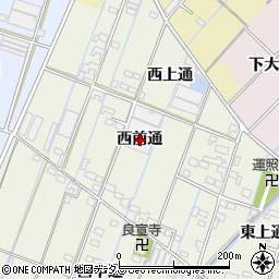 愛知県西尾市一色町酒手島西前通周辺の地図