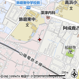 兵庫県姫路市飾磨区中島34周辺の地図