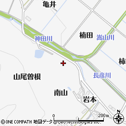 愛知県豊橋市嵩山町南山周辺の地図
