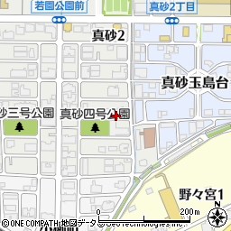 大阪府茨木市真砂3丁目周辺の地図