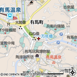 兵庫県神戸市北区有馬町1400周辺の地図