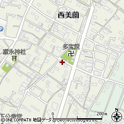 西美薗中公会堂周辺の地図