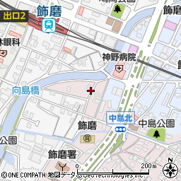 兵庫県姫路市飾磨区中島1105-5周辺の地図