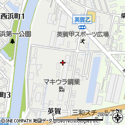 兵庫県姫路市飾磨区英賀周辺の地図