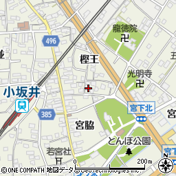 愛知県豊川市小坂井町樫王12周辺の地図