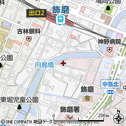 兵庫県姫路市飾磨区中島1094周辺の地図