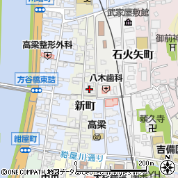 岡山県高梁市新町87周辺の地図