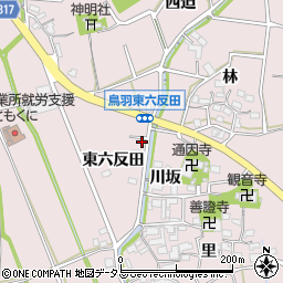 愛知県西尾市鳥羽町東六反田15-2周辺の地図