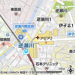 兵庫県宝塚市逆瀬川周辺の地図