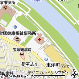 兵庫県宝塚市東洋町3-15周辺の地図