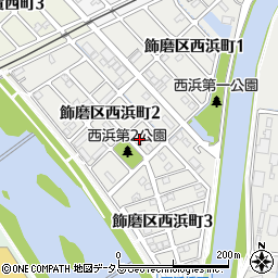 兵庫県姫路市飾磨区西浜町2丁目50周辺の地図