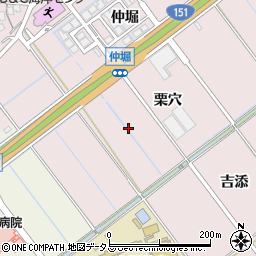 愛知県豊川市篠束町（栗穴）周辺の地図