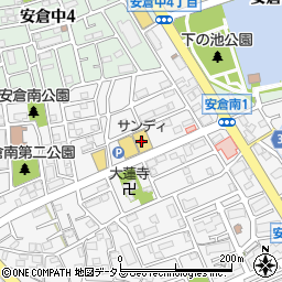 サンディ宝塚安倉店周辺の地図