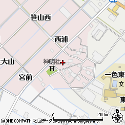 愛知県西尾市一色町惣五郎屋敷周辺の地図