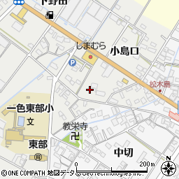 愛知県西尾市一色町野田小島口75周辺の地図