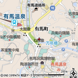兵庫県神戸市北区有馬町1257周辺の地図