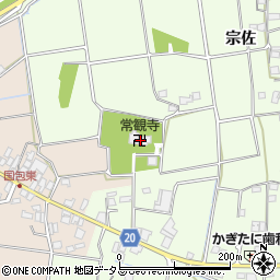 常観寺周辺の地図