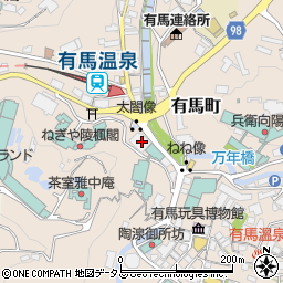 兵庫県神戸市北区有馬町1295周辺の地図