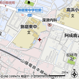 兵庫県姫路市飾磨区中島28周辺の地図