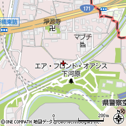 兵庫県伊丹市下河原箱田周辺の地図