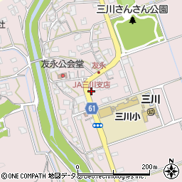 JA三川支店周辺の地図