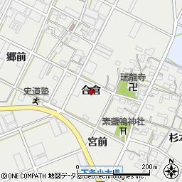 愛知県豊橋市下条西町合倉周辺の地図
