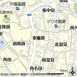 愛知県蒲郡市形原町（東鞍掛）周辺の地図