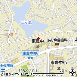 大阪府豊中市東豊中町周辺の地図
