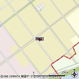 愛知県豊川市下長山町神田周辺の地図
