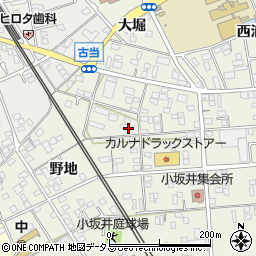 愛知県豊川市小坂井町中野周辺の地図